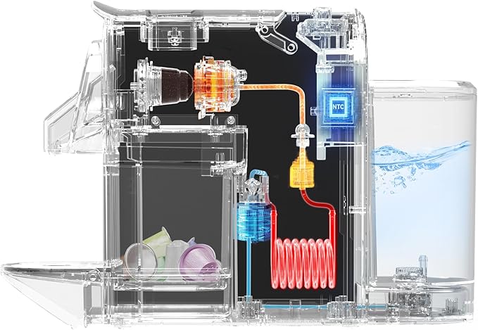 CHULUX Compact Espresso Machine, 20 Bar Single Serve Coffee Maker, Dual Brew Sizes for Espresso and Lungo, 1400W Rapid Brewing, Mystic Gray (Upgrade Model)