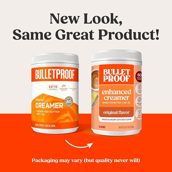 Bulletproof Original Creamer, 29.6 Ounces, Keto Coffee Creamer with MCT Oil and Grass-Fed Butter, Value Offering, Packaging May Vary
