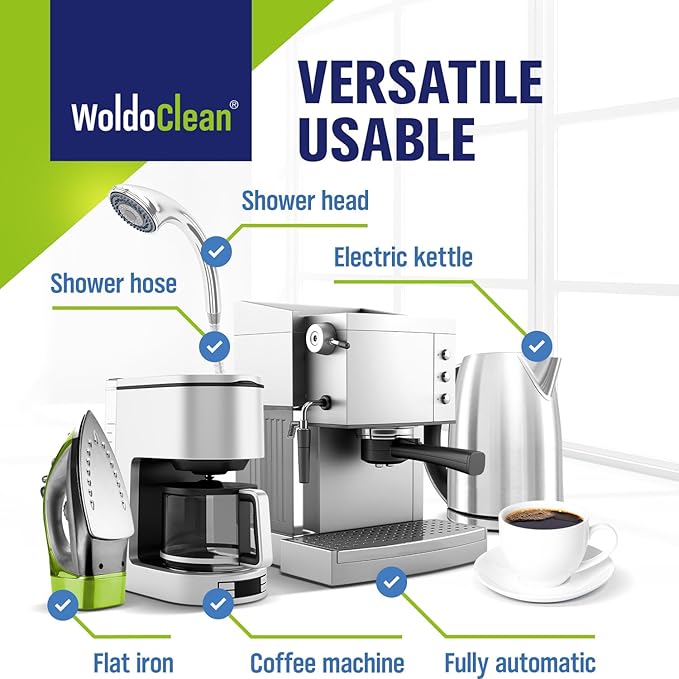 WoldoClean Coffee Machine Cleaner and Descaling Tablets - for 40 uses compatible with Keurig, Nespresso, Ninja, Delonghi, Miele & Coffee Maker Pot