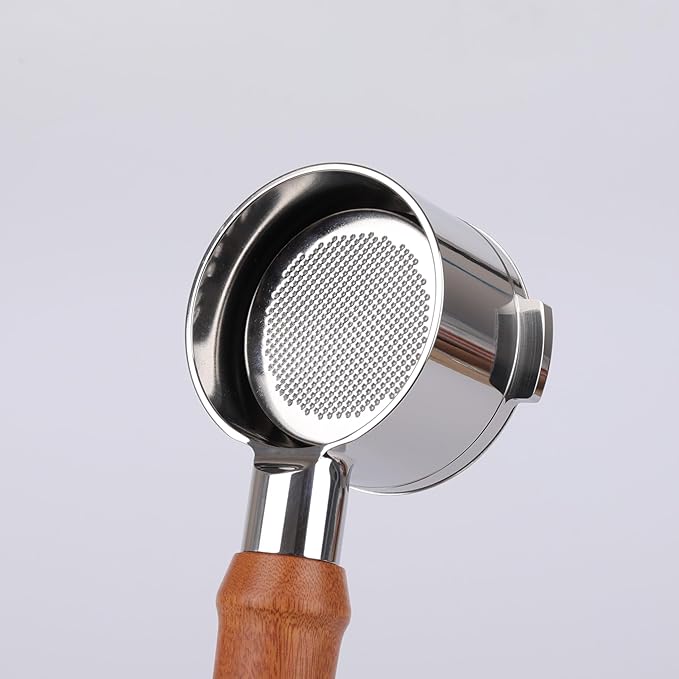 51mm Bottomless Portafilter 2 Ears Compatible with De'Longhi Stilosa EC260BK | Wooden Handle