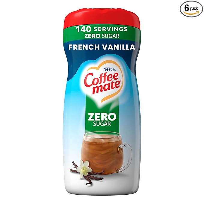 Coffee-mate French Vanilla, Sugar-Free Powdered Coffee Creamer, 10.2-Ounce Units (Pack of 6)