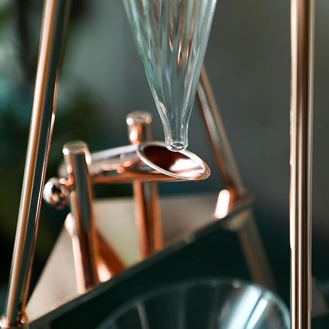 Iced Coffee Maker, Cold Brew Drip Tower, 800ml Glass Coffee Pot, with Stainless Steel Stand, Adjustable Speed Dripper, Hand-Flushed Dripper Coffee, Makes 6-8 Cups Coffee