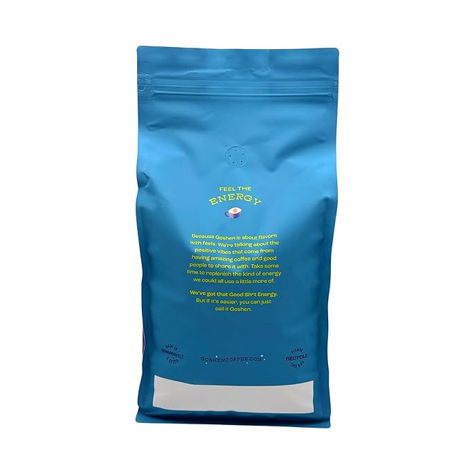 Goshen Coffee Roasters Whole Bean Bona Fide Blend | Medium Roast, Brewed or Espresso | Award-Winning, Natural and Washed | Chocolate, Syrupy, Dried Berry Flavors | 5 lb Bag