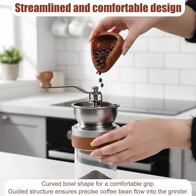 Coffee Bean Dosing Cup and Spray Bottle Kit, Wood Espresso Accessories Kit, Coffee Bar Accessories for Lovers with Static Reduction Spray