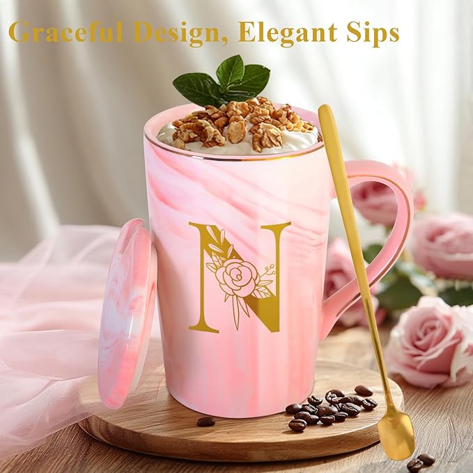 Personalized Ceramic Coffee Mug with Lid Tea Cup Women Wife Anniversary Her 1 2 3 5 6 7 8 10 14 20 25 40 50 Year Cotton Copper Gifts Ivory Bronze Leather Iron Paper First 6th 10th 25th 40th 50th 60,N