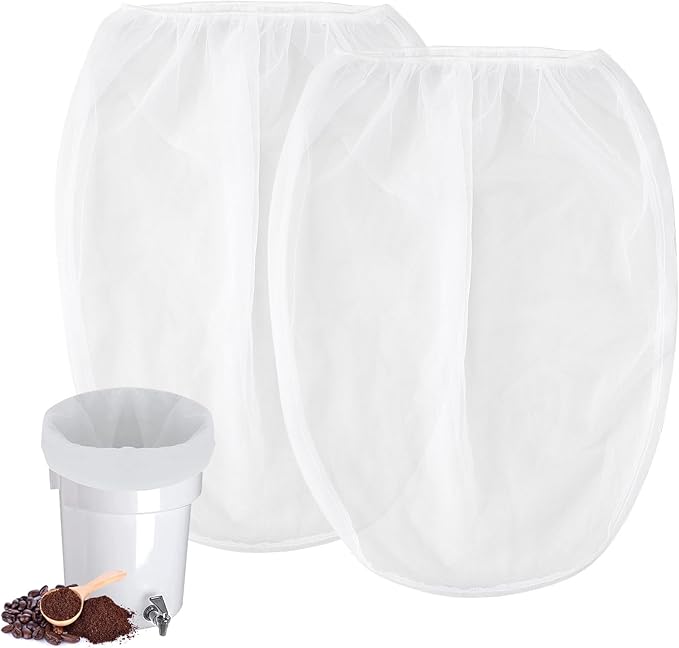 Alocs Cold Brew Coffee Filter Bag Compatible with Toddy Cold Brew System for 5 Gallon Commercial Brewers, Filter Bag for Coffee Grounds & Ice Tea - Quick Drain, Washable & Reusable (2 Pack)