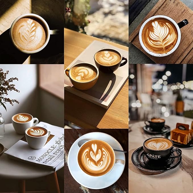 Dailyart Milk Frothing Pitcher 8.5OZ/250ml - 304 Stainless Steel Milk Frother Cup with Special Dripless Spout and Scale, Espresso Machine Accessories, Milk Steaming Pitcher for Cappuccino, Latte Art