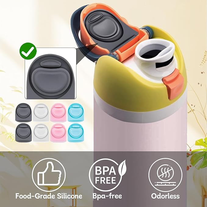 8 Pcs Replacement Rubber Seal Stopper Compatible with Owala FreeSip 32oz,Bottle Top Gasket Lid for Owala 16/19/24/32/40oz Seal Mouth Cap Silicone Stopper Parts Insert Accessories（4 colors 7