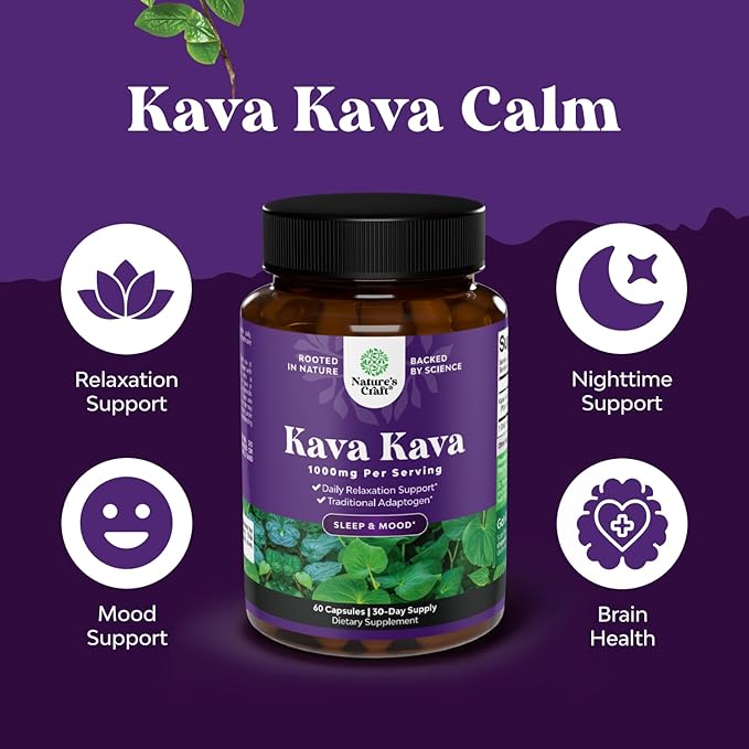 Bundle of Green Coffee Bean Extract with 50% Chlorogenic Acid for Antioxidant Heart Health, Mental Focus, and Size Reduction, and Kava Kava Root Extract 1000mg with Kavalactones for Balanced Mood