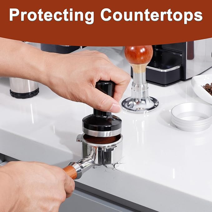 Espresso Tamping Mat Coffee Tamper - Food Grade Silicone Tamping Mat as Espresso Machine Accessories, Barista Tools