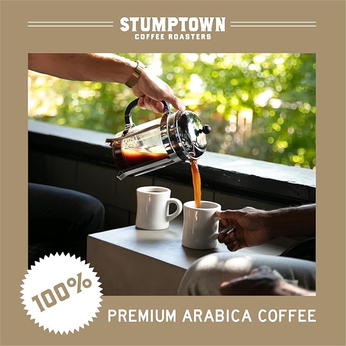 Stumptown Coffee Roasters, Dark Roast Organic Whole Bean Coffee - French Roast with Flavor Notes of Clove and Bittersweet Chocolate, 24 Ounces (2 Bags of 12 Ounces)
