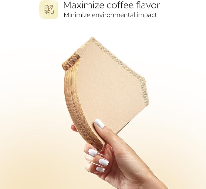 100 Count #4 Unbleached Paper Coffee Filters for Cuisinart, Ninja, BLACK+DECKER & other 8-12 Cup Coffee Makers - Perfect Paper Filter for Pour Over and Drip Coffee