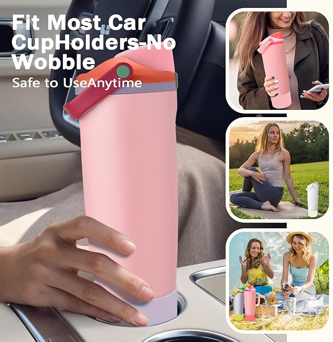 Silicone Boot for Owala 30oz & 40oz FreeSip Sway Bottles & Tumblers - Non-Slip, Scratch-Resistant, Stability Enhancer, Available in 12 Colors (Lightly Toasted)