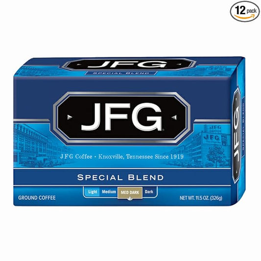 JFG Special Blend Medium-Dark Roast Ground Coffee, 11.5oz Bag (Pack of 12)