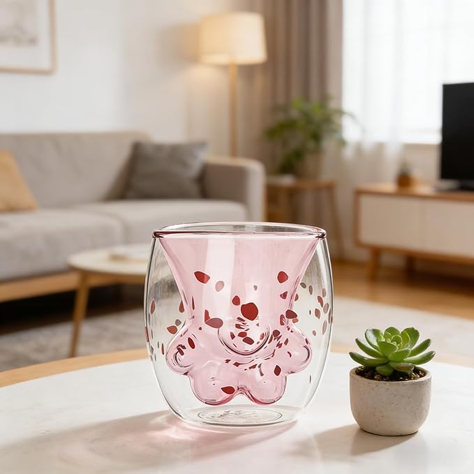 Coffee Mug Double Wall Glass Cup Heat-resistant Handmade Creative Milk Mug Cup