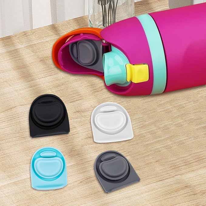 4 Pcs Replacement Stopper Compatible with Owala FreeSip 16oz 32oz,Water Bottle Top Gasket Lid for Owala 16/19/24/32/40oz Seal Mouth Cap Silicone Stopper Parts Insert Accessories(4 Colors 1)