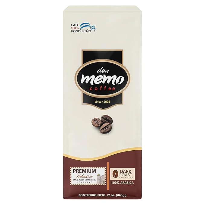 Don Memo Dark Roast Ground Coffee 12 oz – Single-Origin Honduran Arabica, Small Batch, Bold & Smooth