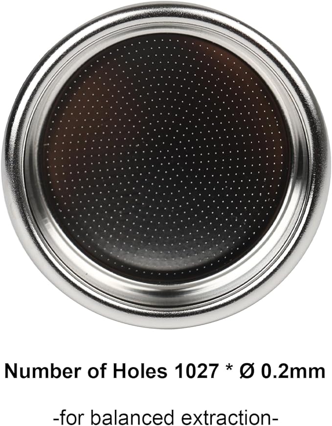 54mm High Extraction Filter Basket | Number of Holes 1027 * Ø 0.2mm | Precision Filter Basket For Breville 54mm Portafilters | Capacity 18g