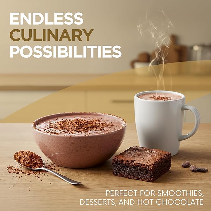 Addictive Wellness Raw Cacao Powder - Wild-Grown Heirloom Mycotoxin-Free Arriba Nacional Chocolate Cocoa Powder Unsweetened, Vegan, Keto & Paleo Friendly Raw Cacao Powder 340g (12 Ounce)