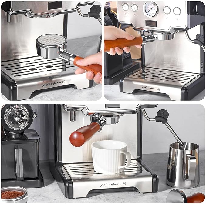 Attsky 58.5mm Espresso Puck Screen, Espresso Filter for 58mm Portafilter Filter Basket, Reusable Espresso Screen with 1.7mm Thickness 150μm 316 Stainless Steel