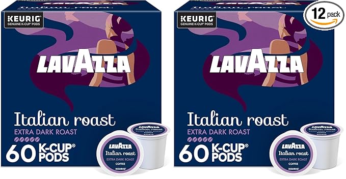 Lavazza Italian Roast, Keurig Single Serve K-Cup Pods, 60ct (12 Packs of 10)