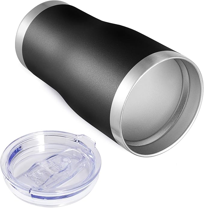 VEGOND 20oz Tumbler Stainless Steel Tumbler Cup with Lid And Straw Vacuum Insulated Double Wall Travel Coffee Mug(Black 1 Pack)