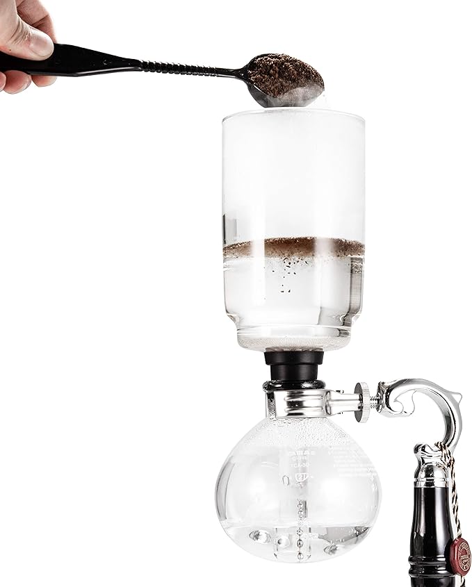 Yama Glass 5 Cup Tabletop Siphon (Syphon) (Alcohol Burner), 20-Ounce, Clear
