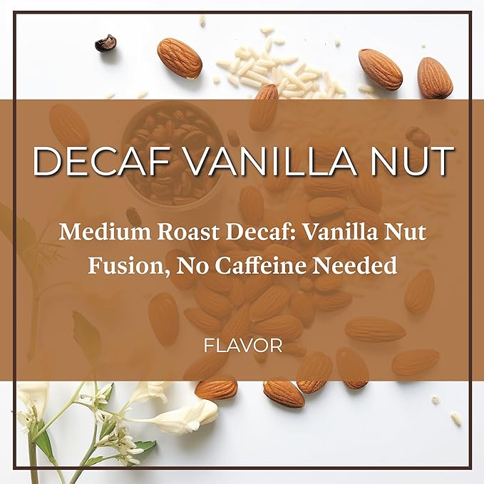 San Diego Coffee DECAF Vanilla Nut, Medium Roast, Ground Coffee, 16-Ounce Bags (Pack of 2) Café descafeinado molido tostado