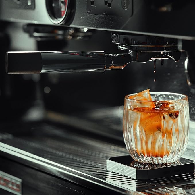 IKAPE 58mm Bottomless Naked Portafilter Silver, Suitable for E61, Flair 58, ECM, Rocket, Sanremo, Synesso, Slayer, VBM Coffee Machines (Included 20g Capacity Filter Basket)