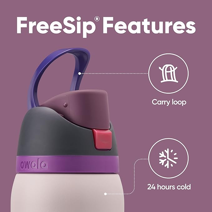 Owala Star Wars FreeSip Insulated Stainless Steel Water Bottle with Straw for Sports and Travel & FreeSip Insulated Stainless Steel Water Bottle with Straw for Sports and Travel, BPA-Free