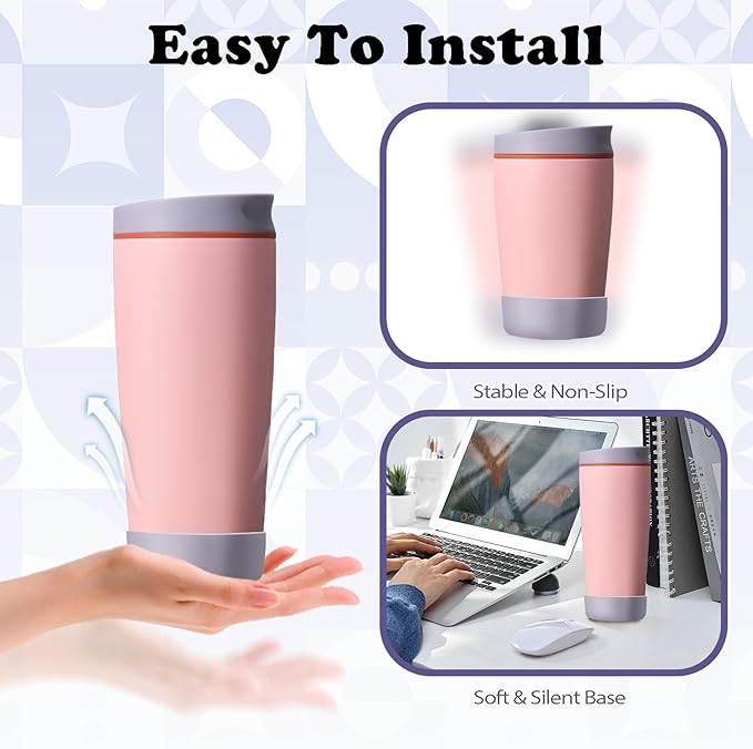 2pcs Silicone Boot for Owala SmoothSip Slider Coffee Tumbler 20oz 12oz, Anti-Slip Sleeve for Travel Coffee Mug, Protective Accessories for Owala BPA Free (Taro Purple)