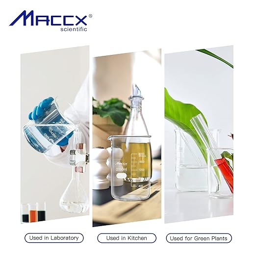 170oz(5000ml) Sturdy Glass Beaker, Heavy-Duty 5L Lab Beakers，3.3 Borosilicate Low Form with Printed Graduation, BKL5K0-001