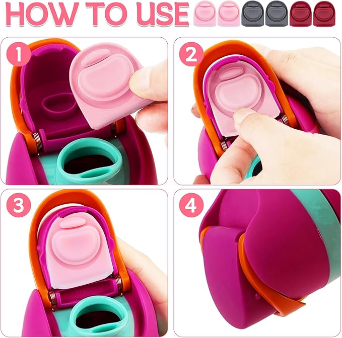 6 Pcs Replacement Seal Stopper Compatible with Owala FreeSip 16oz 32oz,Bottle Top Gasket Lid for Owala 16/19/24/32/40oz Seal Mouth Cap Silicone Stopper Parts Insert Accessories（3 colors 4）