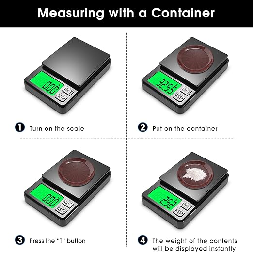 Mik-Nana Pocket Scale, 1000g x 0.01g Precision Gram Scale, Small Digital Scale Grams Ounces Grains, Kitchen Scale, Jewelry Scale for Gold, Gem, Coffee, Herb, Great for Travel Food Scale