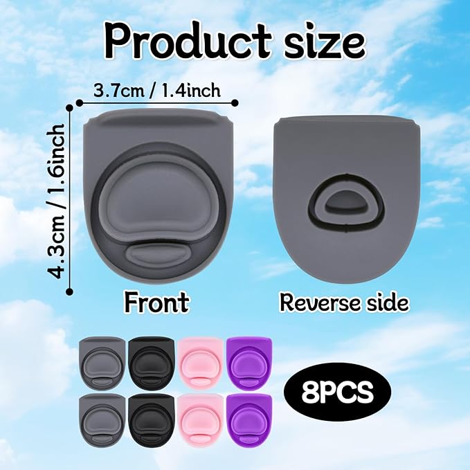 8 Pcs Replacement Rubber Seal Stopper Compatible with Owala FreeSip 32oz,Bottle Top Gasket Lid for Owala 16/19/24/32/40oz Seal Mouth Cap Silicone Stopper Parts Insert Accessories（4 colors 5