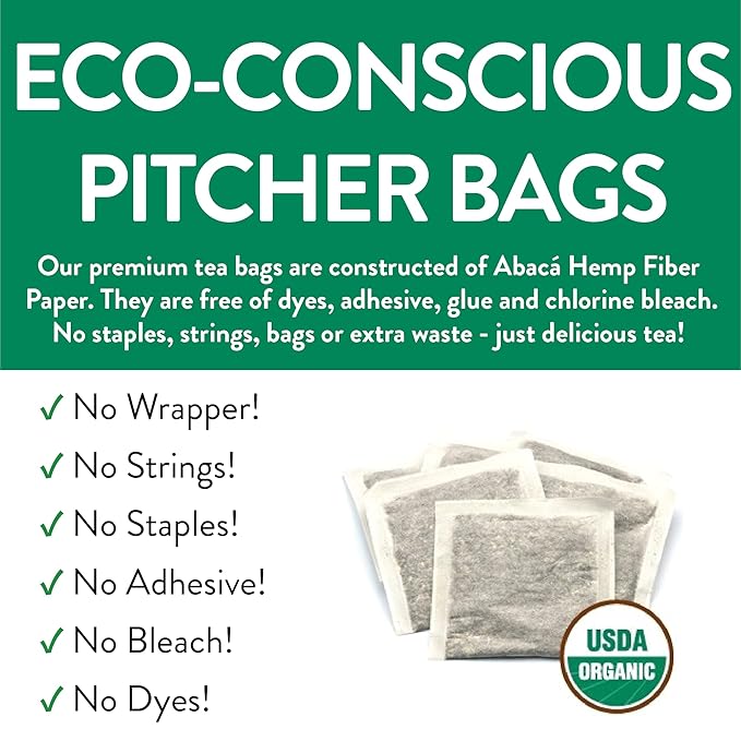 FGO Organic Green Iced Tea, 36 Eco-Conscious Pitcher Sized Tea Bags, Packaging May Vary (Pack of 1)