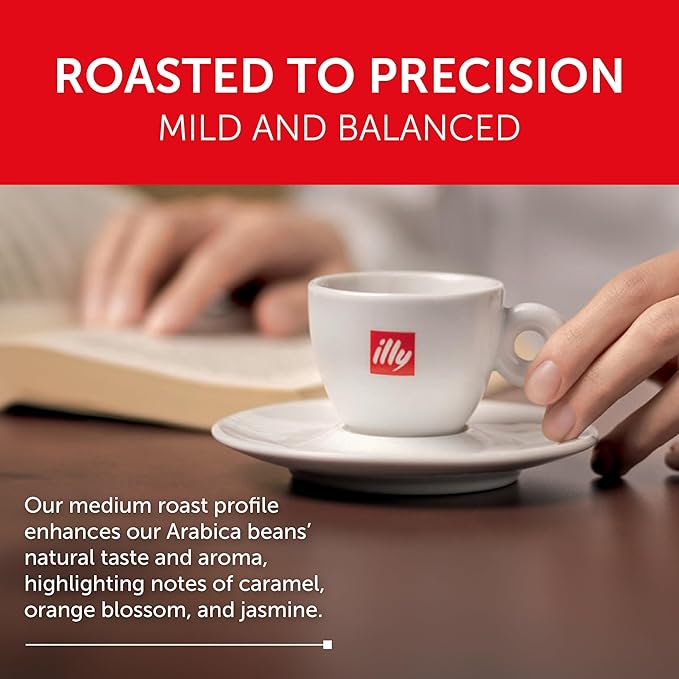 illy Espresso Compatible Capsules, Coffee Pods for Nespresso Original Line Machine, Classico Lungo Medium Roast, 100% Arabica, Premium Italian Coffee, Single Serve, 10 Count, 10 Pack