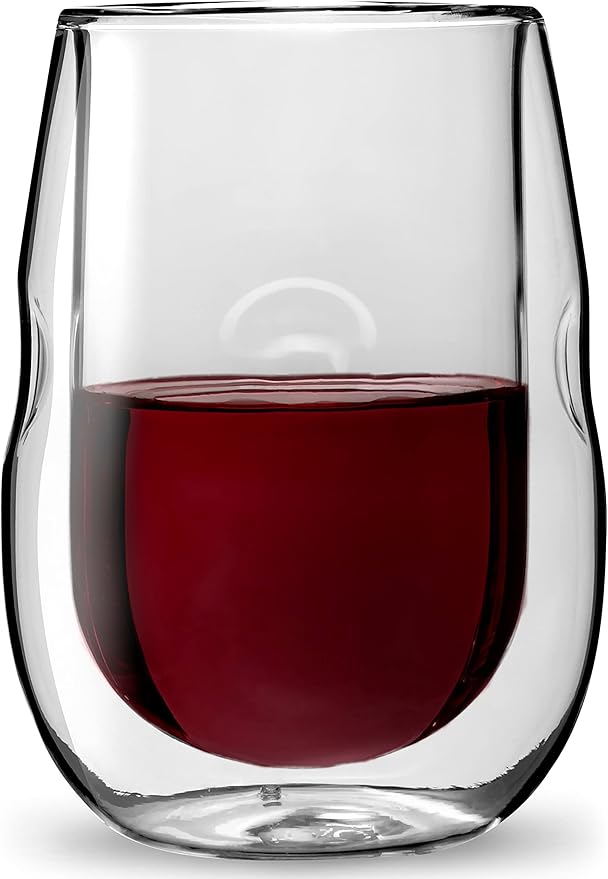 Ozeri Moderna Artisan Series Double Wall Insulated 10 oz Wine Glasses, Set of 6