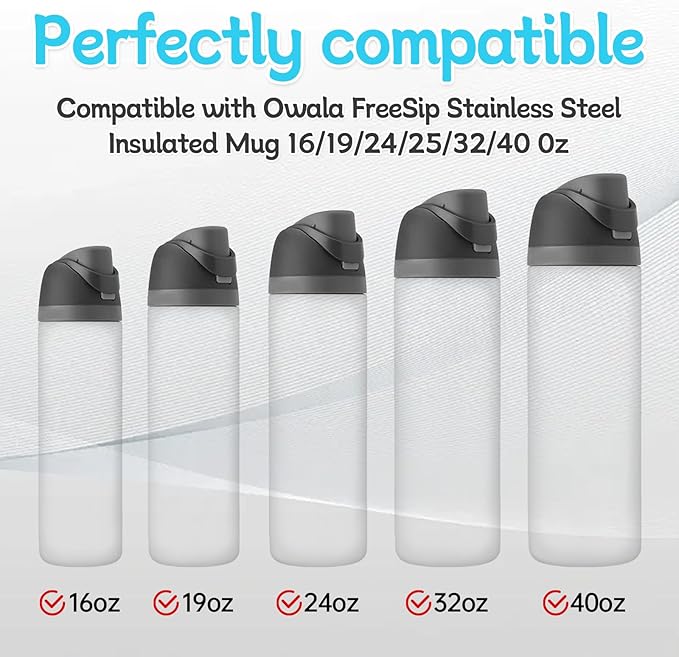4 Sets Replacement Seal Gasket Stoppers for Owala Freesip Cap Mouth,Silicone O Sealing Ring Parts Water Bottle Top Lid Accessories for Owala Freesip 16/19/24/32/40oz 4p1-a04