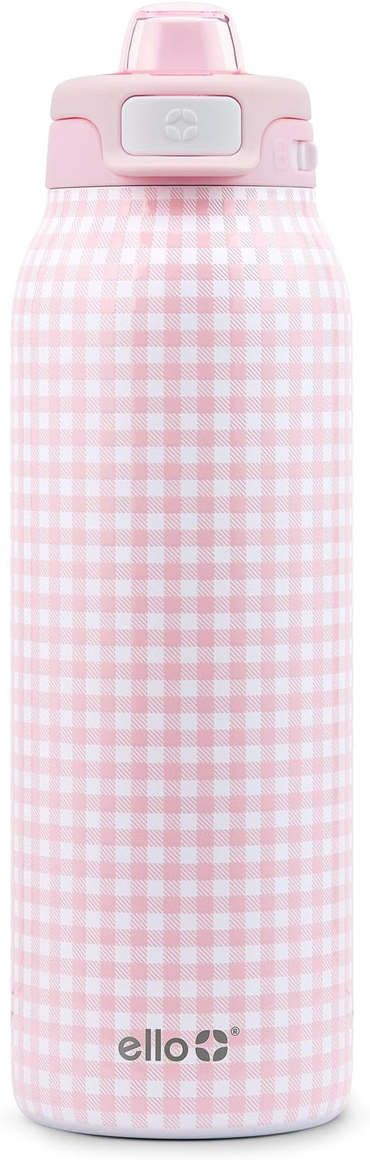 Ello Pop & Fill Insulated Stainless Steel Water Bottle with Quick Fill Lid, Leakproof Locking, Sip or Chug Spout, BPA-Free, Double Wall Vacuum Insulated for Sports, Travel & School- 22oz / 32oz / 40oz