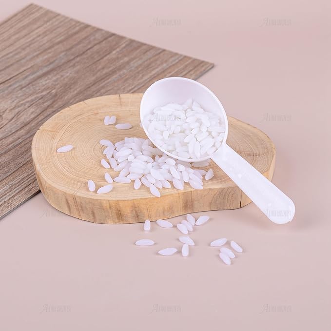 AUEAR, 5 Pack White Tablespoon Coffee Scoop Plastic Measuring for Fruit Powder Seed Spices