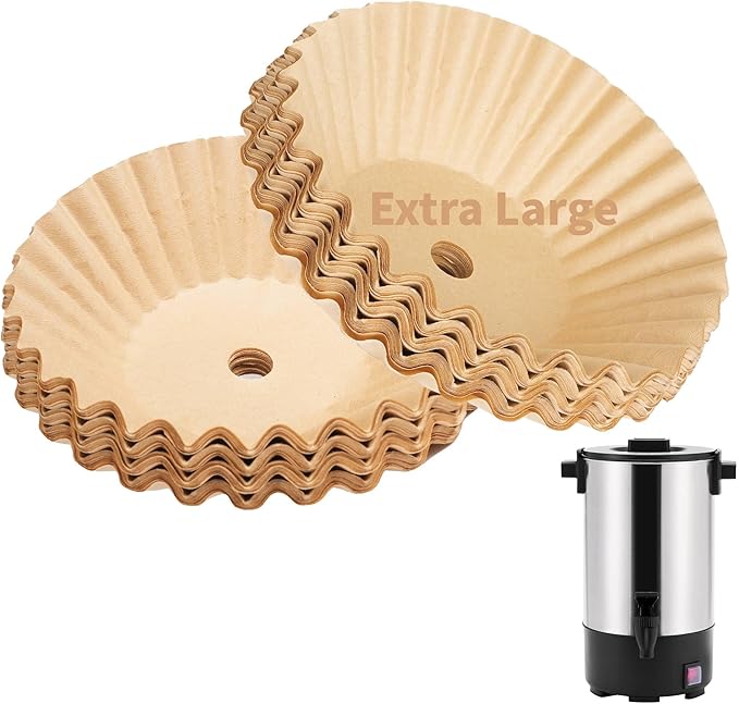 Large Coffee Filters Compatible with Sybo Commercial Coffee Maker, 120 Pcs Perforated Basket Filter Paper for Sybo 30 Cup