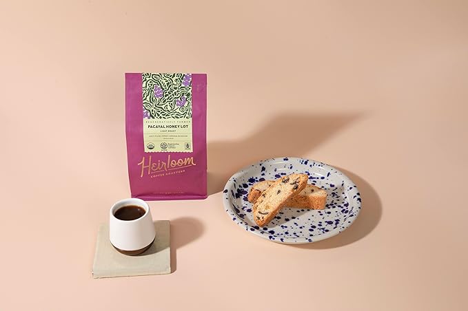 Heirloom Coffee Roasters - Pacayal Honey Lot - Light Roast - Whole Bean Coffee - 100% Regenerative Organic Certified, 12oz