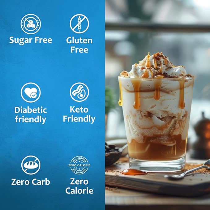 Syruvia Sugar Free Coffee Syrup, SALTELLA Syrup, Vanilla Salted Caramel Flavored Syrup for Drinks, Lattes, and Desserts – 25.4 fl oz, With Pump
