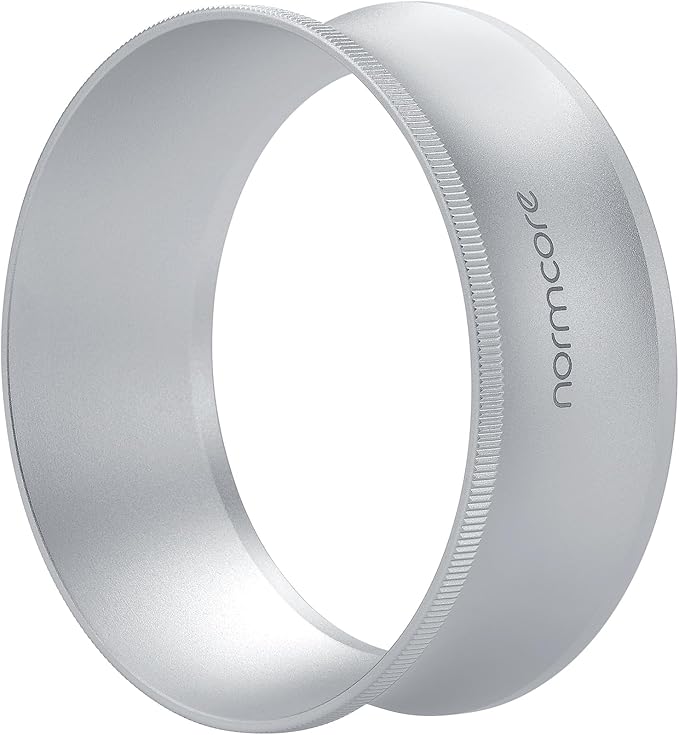 Normcore 58mm Magnetic Dosing Funnel V2, Espresso Coffee Dosing Ring, 28mm Anodized Aluminum with 14 Neodymium Magnets Fits 58mm Portafilter, Silver