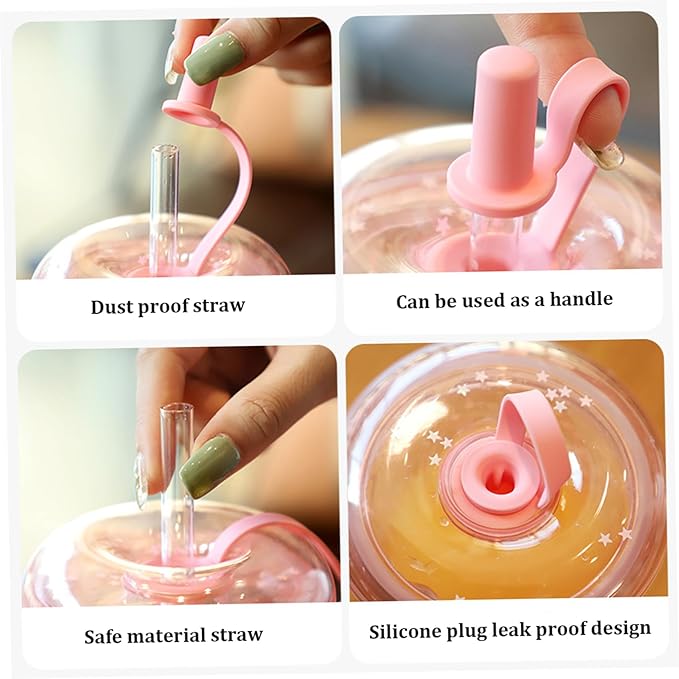Double Wall Tumbler with Lid and Straw, 420ml/14.2oz Safe Insulated Cup with Straw, Leakproof Glitter Cups, Portable Water Cup with and Lid for School, Office, Travel Style 1 water tumbler