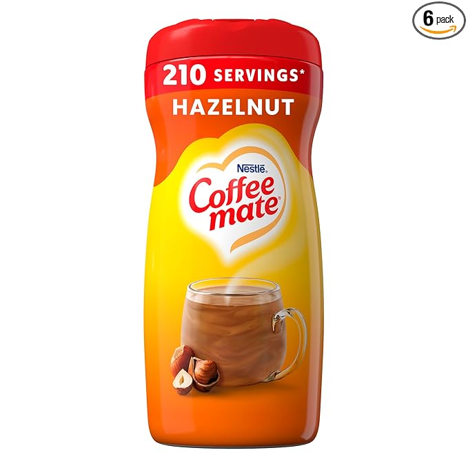 Coffee-mate Hazelnut Powdered Coffee Creamer, 15-Ounce Packages (Pack of 6)