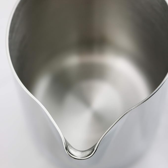 BrewGlobal Rhinoware Professional Milk Pitcher, Stainless Steel 12 oz (RHMJ12OZ)