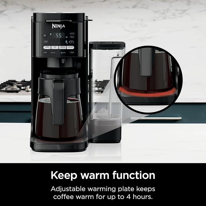 Ninja DualBrew Grounds & Pods Hot & Iced Coffee Maker with Rapid Cold Brew and Thermal Flavor Extraction Duo, 60 oz Removable Reservoir, XL Single-Serve Platform, Adjustable Warming Plate 9 Brew Sizes