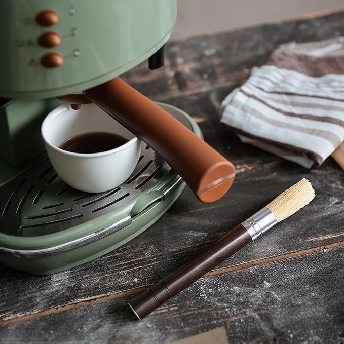 Coffee Grinder Cleaning Brush, Espresso Dusting Brush, Barista Cleaning Brush, Machine Brush Cleaner Tool with Wooden Handle for Bean Grain Espresso Coffee Tool Barista Home Kitchen